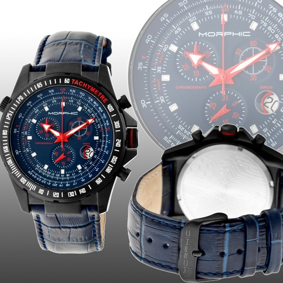 NWT Blue Full-Function Chronograph Watch